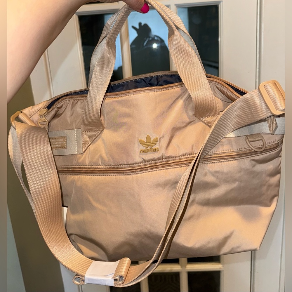 Adidas puffer shopper tote bag NWT